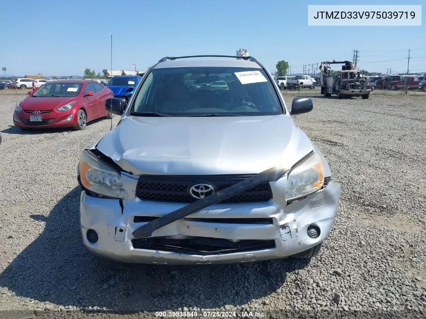 2007 Toyota Rav4 VIN: JTMZD33V975039719 Lot: 39938548