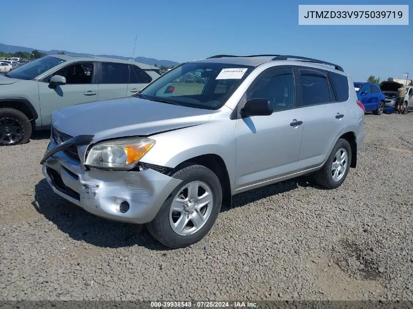 2007 Toyota Rav4 VIN: JTMZD33V975039719 Lot: 39938548