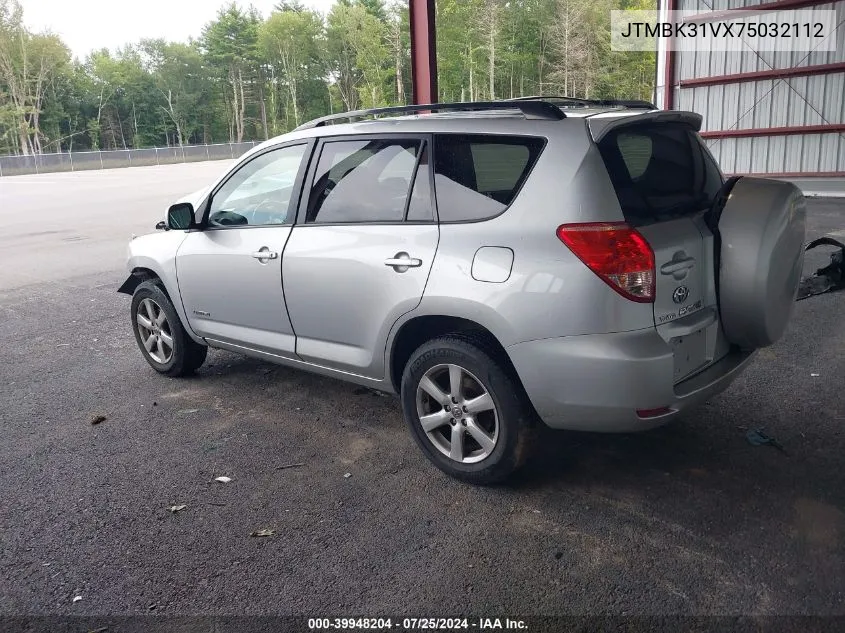 2007 Toyota Rav4 Limited V6 VIN: JTMBK31VX75032112 Lot: 39948204