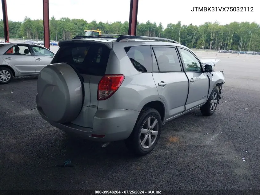 2007 Toyota Rav4 Limited V6 VIN: JTMBK31VX75032112 Lot: 39948204