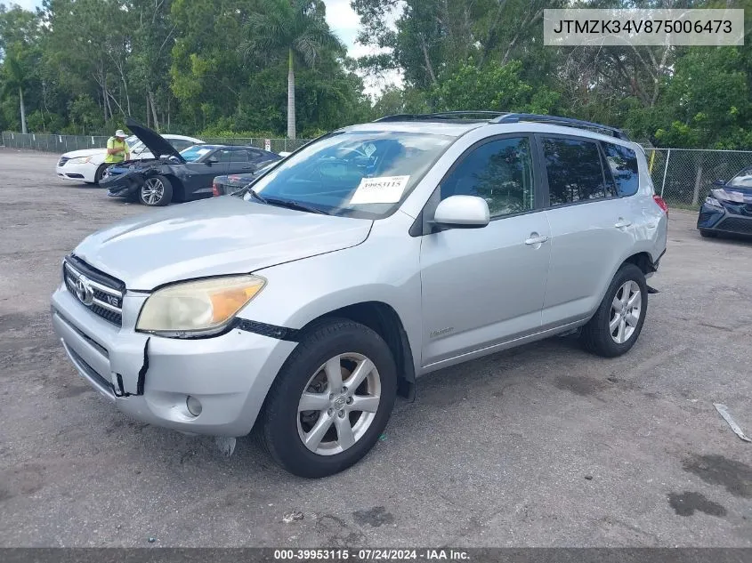 2007 Toyota Rav4 Limited V6 VIN: JTMZK34V875006473 Lot: 39953115