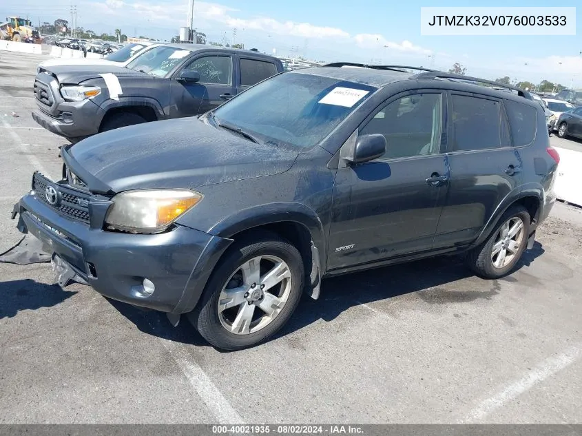 2007 Toyota Rav4 Sport V6 VIN: JTMZK32V076003533 Lot: 40021935