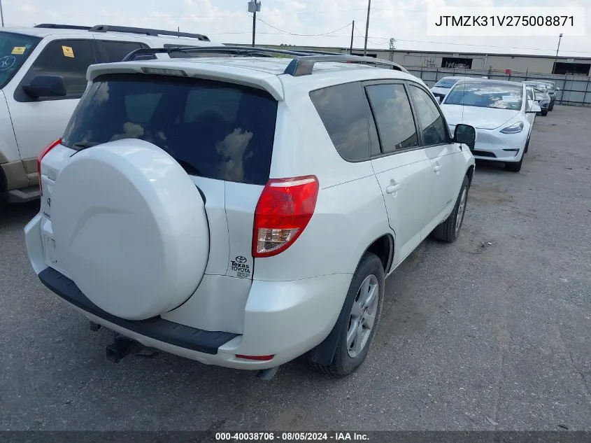 JTMZK31V275008871 2007 Toyota Rav4 Limited V6