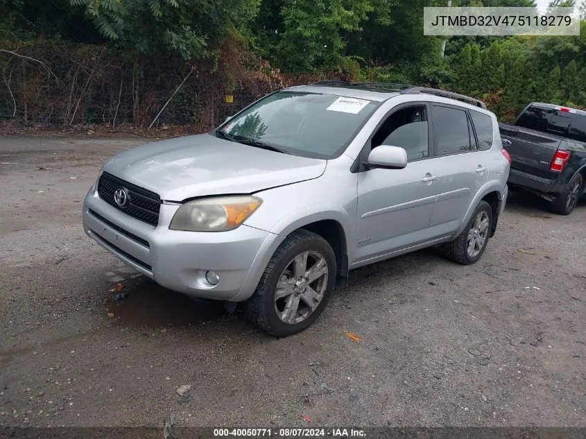 2007 Toyota Rav4 Sport VIN: JTMBD32V475118279 Lot: 40050771