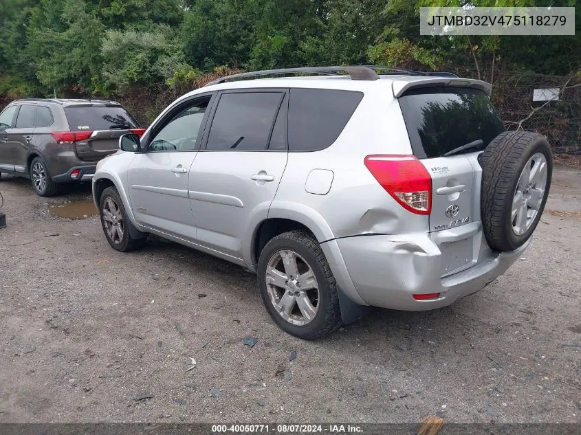 2007 Toyota Rav4 Sport VIN: JTMBD32V475118279 Lot: 40050771