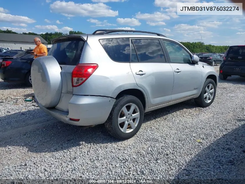 JTMBD31V876032274 2007 Toyota Rav4 Limited