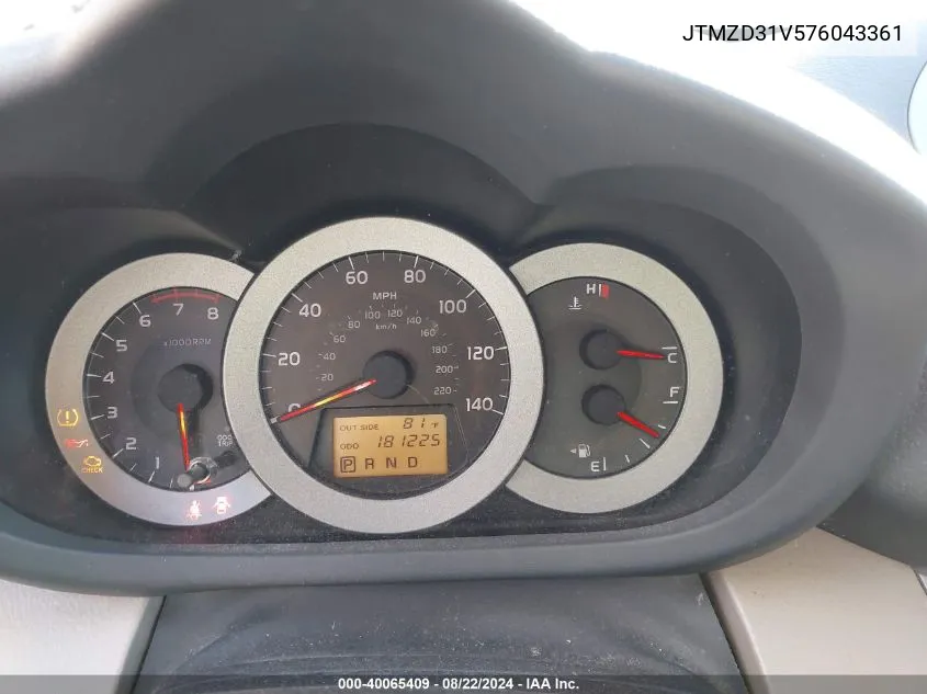 JTMZD31V576043361 2007 Toyota Rav4 Limited