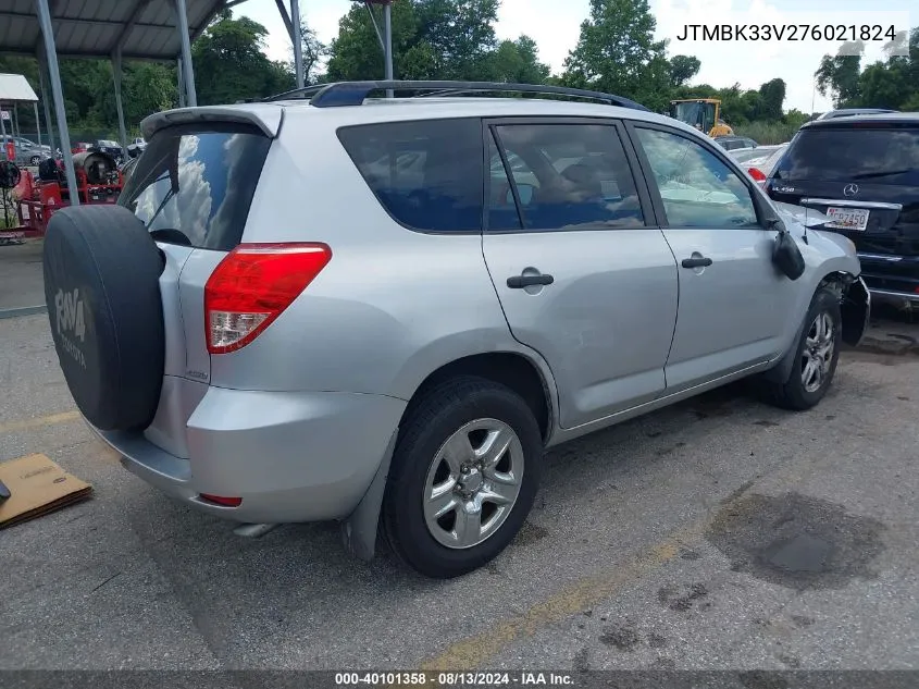 2007 Toyota Rav4 Base V6 VIN: JTMBK33V276021824 Lot: 40101358