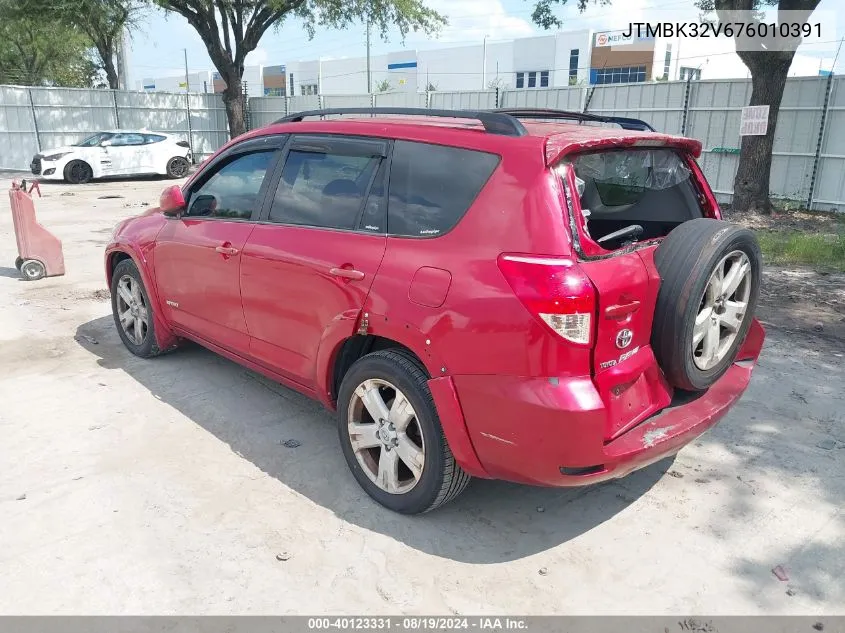 2007 Toyota Rav4 Sport V6 VIN: JTMBK32V676010391 Lot: 40123331