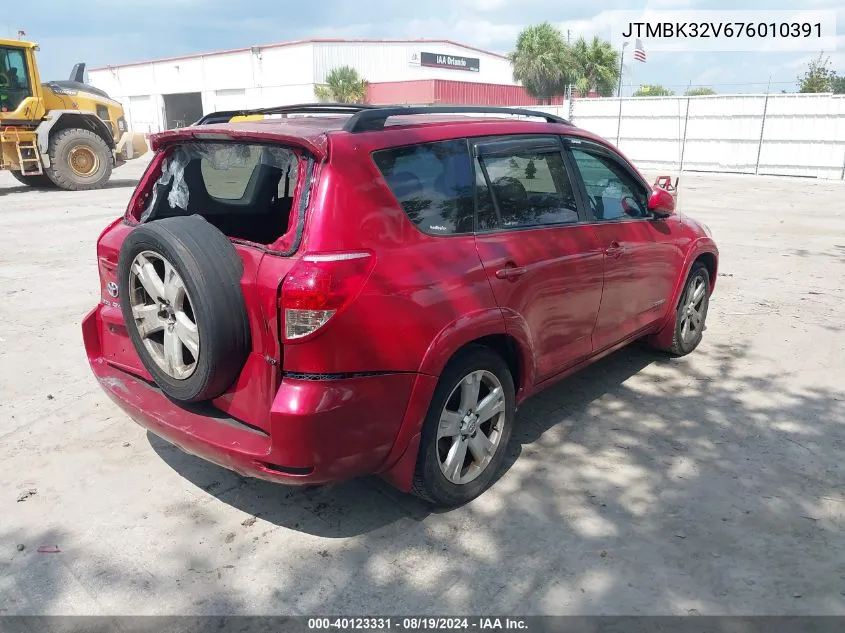 2007 Toyota Rav4 Sport V6 VIN: JTMBK32V676010391 Lot: 40123331