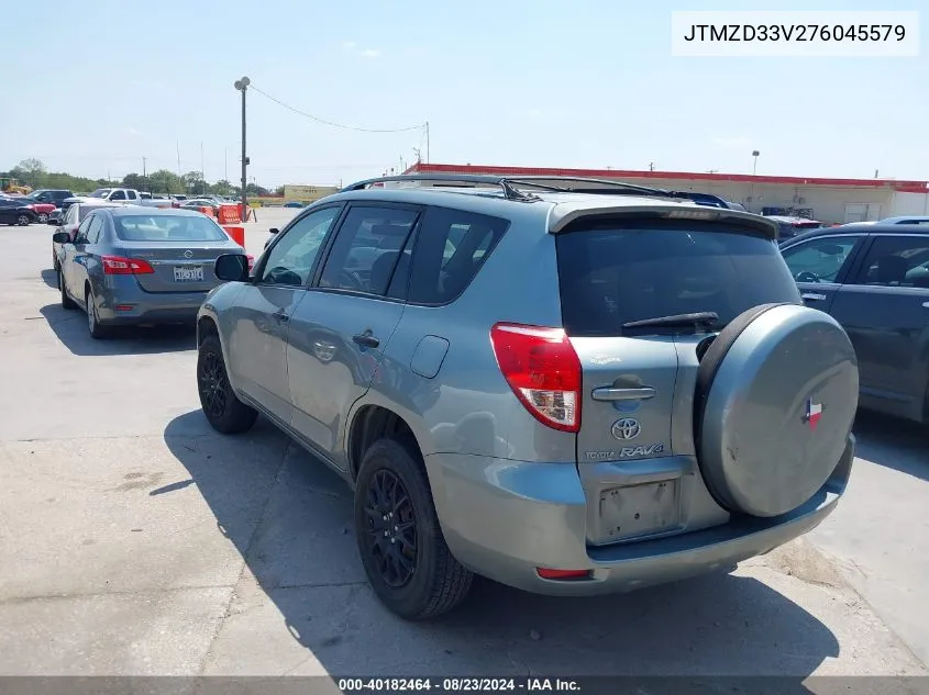 2007 Toyota Rav4 VIN: JTMZD33V276045579 Lot: 40182464