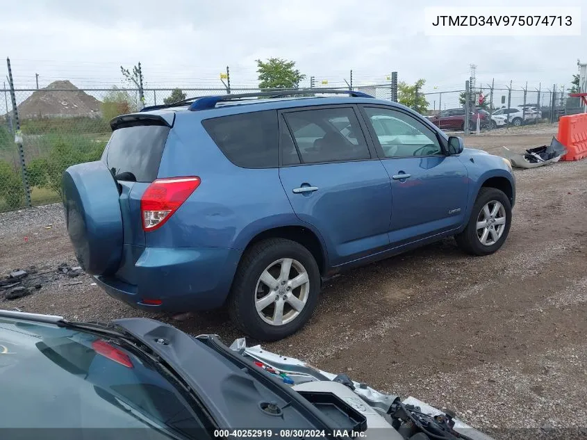 2007 Toyota Rav4 Limited VIN: JTMZD34V975074713 Lot: 40252919