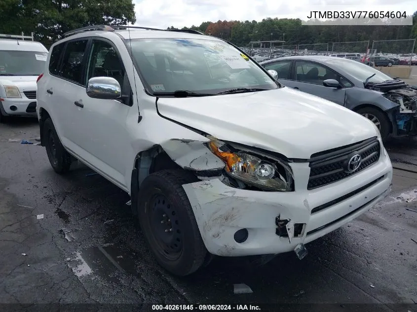 2007 Toyota Rav4 VIN: JTMBD33V776054604 Lot: 40261845