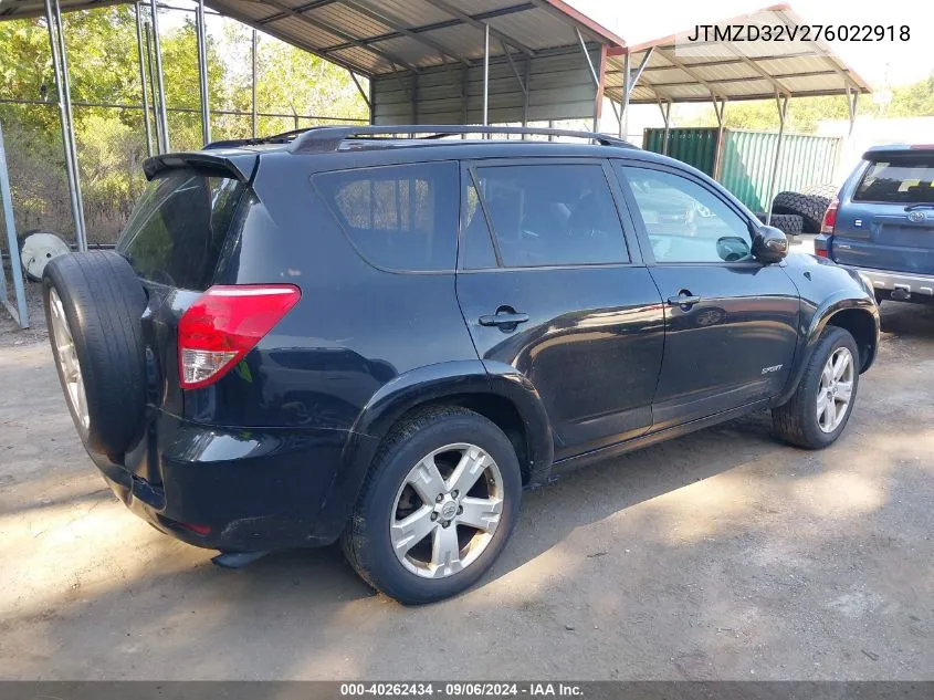 2007 Toyota Rav4 Sport VIN: JTMZD32V276022918 Lot: 40262434