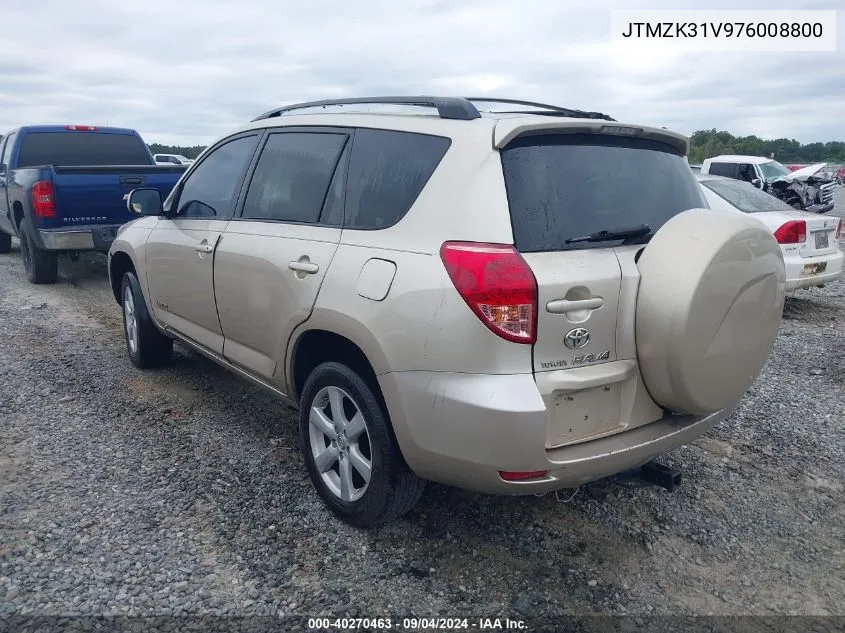 2007 Toyota Rav4 Limited V6 VIN: JTMZK31V976008800 Lot: 40270463