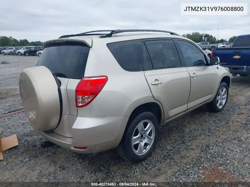 2007 Toyota Rav4 Limited V6 VIN: JTMZK31V976008800 Lot: 40270463