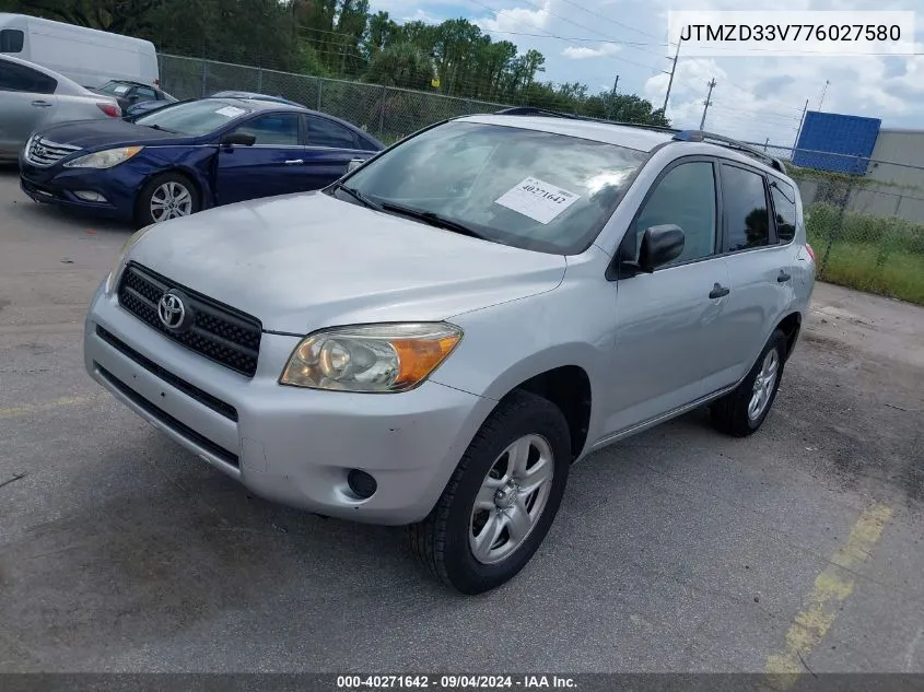 2007 Toyota Rav4 VIN: JTMZD33V776027580 Lot: 40271642