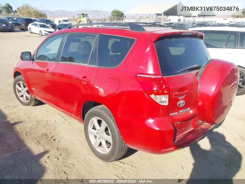 2007 Toyota Rav4 Limited V6 VIN: JTMBK31V875034876 Lot: 40298028