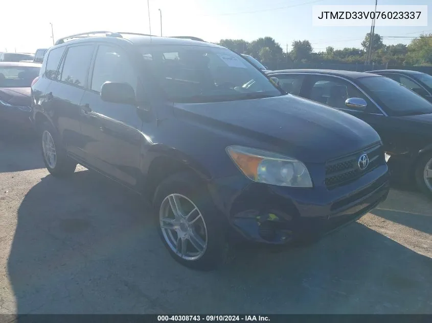 2007 Toyota Rav4 VIN: JTMZD33V076023337 Lot: 40308743