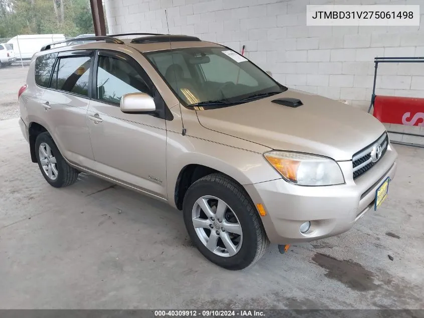 2007 Toyota Rav4 Limited VIN: JTMBD31V275061498 Lot: 40309912