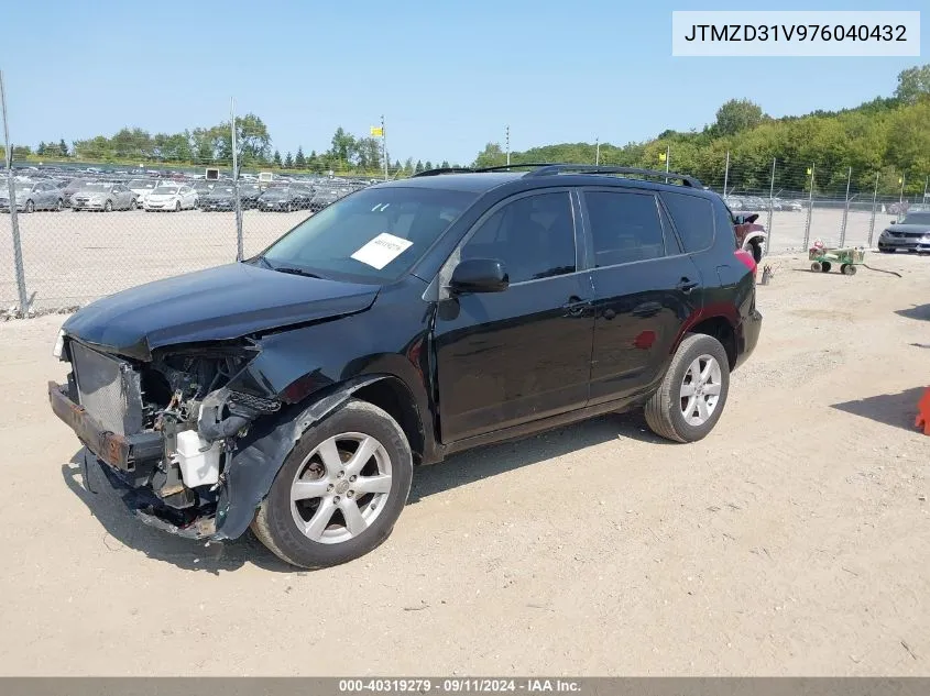 2007 Toyota Rav4 Limited VIN: JTMZD31V976040432 Lot: 40319279