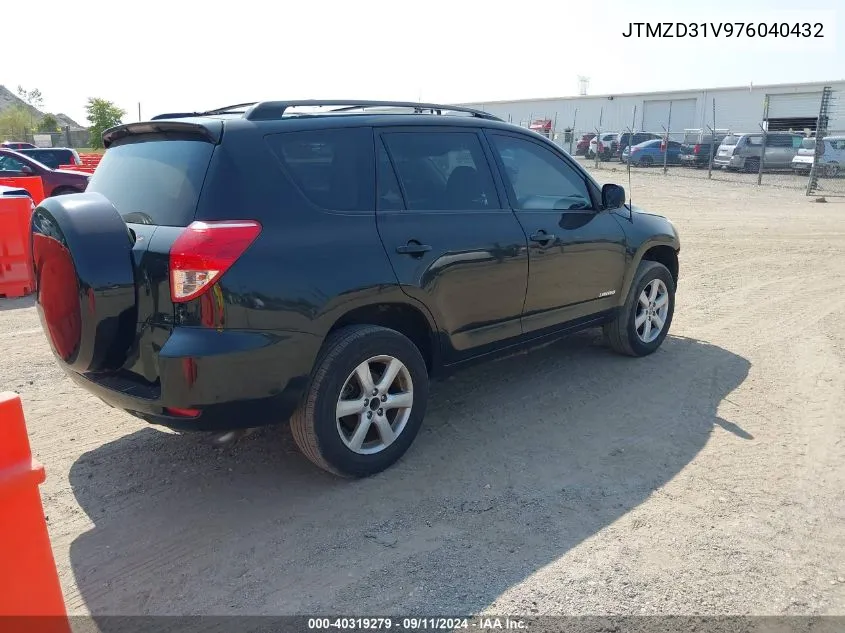 2007 Toyota Rav4 Limited VIN: JTMZD31V976040432 Lot: 40319279