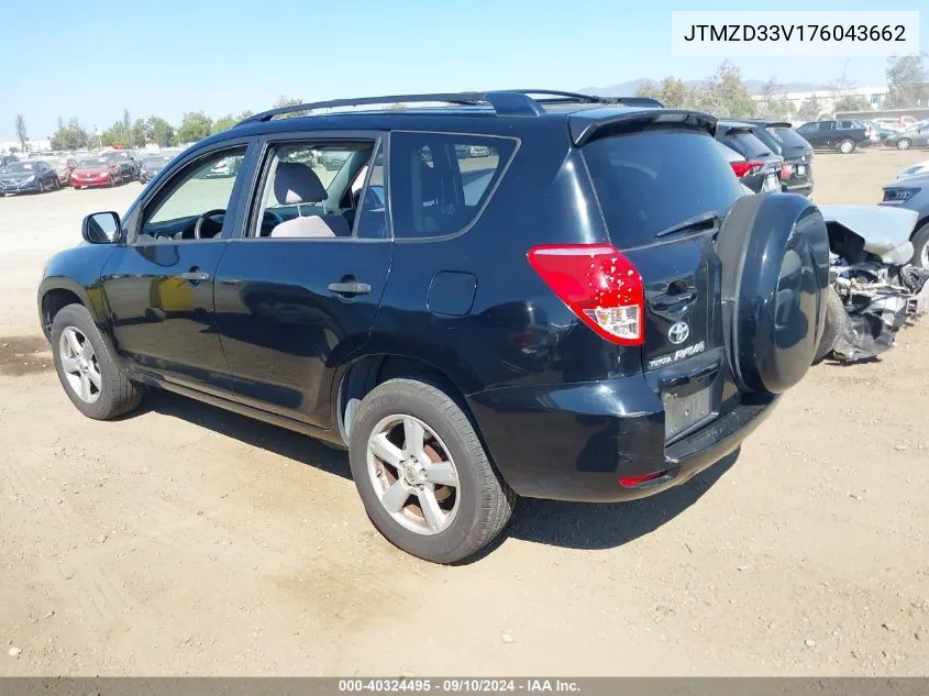 2007 Toyota Rav4 VIN: JTMZD33V176043662 Lot: 40324495