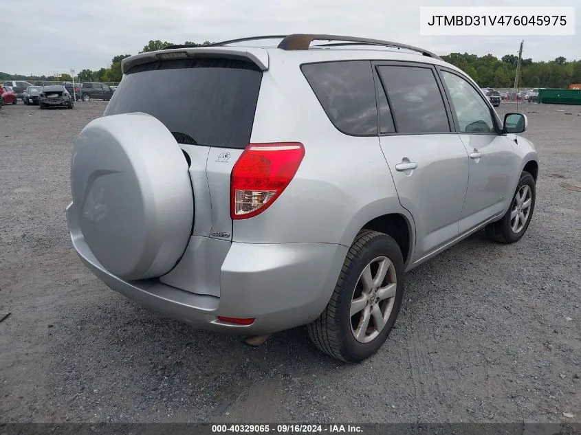 2007 Toyota Rav4 Limited VIN: JTMBD31V476045975 Lot: 40329065