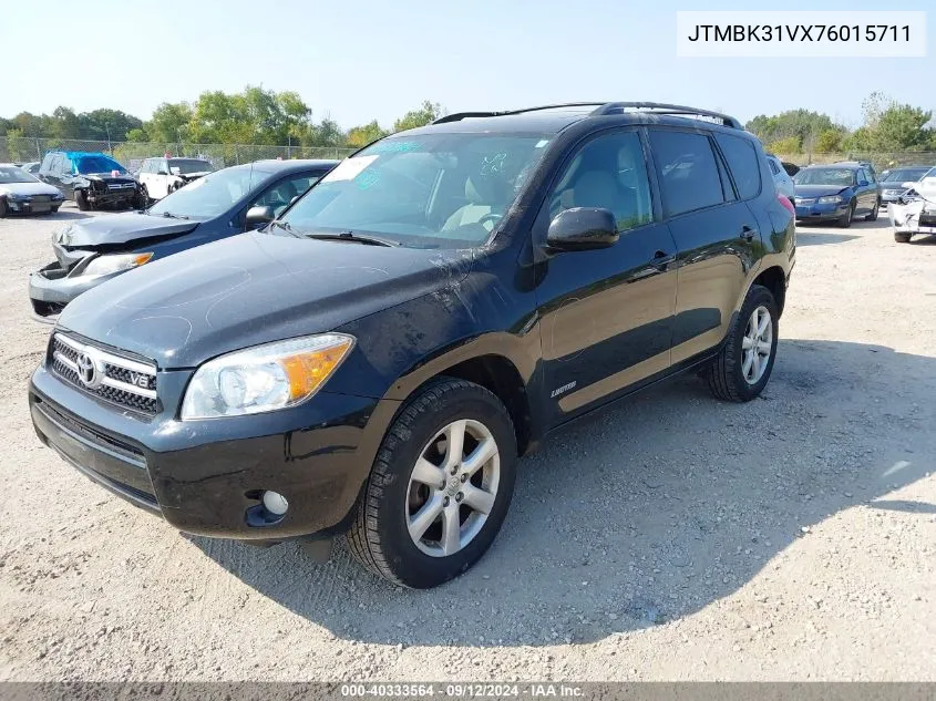 2007 Toyota Rav4 Limited VIN: JTMBK31VX76015711 Lot: 40333564