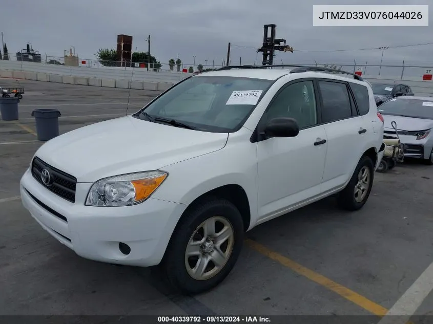 2007 Toyota Rav4 VIN: JTMZD33V076044026 Lot: 40339792