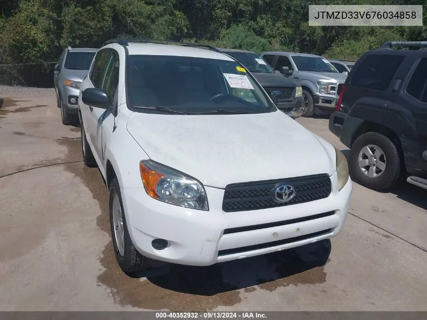 2007 Toyota Rav4 VIN: JTMZD33V676034858 Lot: 40352932