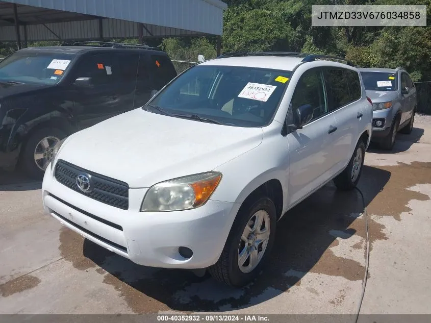 2007 Toyota Rav4 VIN: JTMZD33V676034858 Lot: 40352932