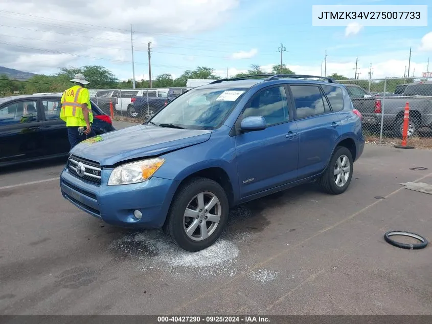 2007 Toyota Rav4 Limited V6 VIN: JTMZK34V275007733 Lot: 40427290