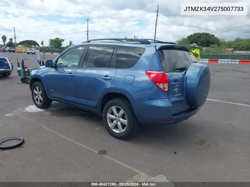 2007 Toyota Rav4 Limited V6 VIN: JTMZK34V275007733 Lot: 40427290