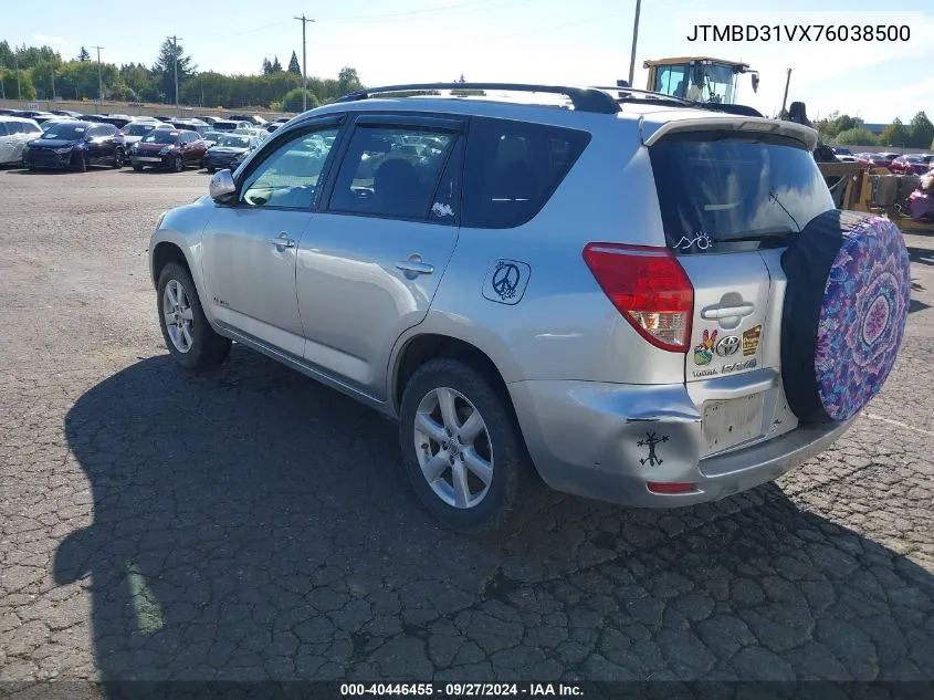 2007 Toyota Rav4 Limited VIN: JTMBD31VX76038500 Lot: 40446455