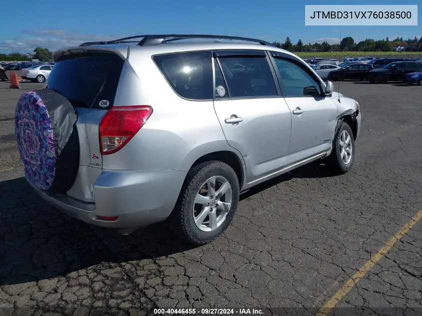 2007 Toyota Rav4 Limited VIN: JTMBD31VX76038500 Lot: 40446455