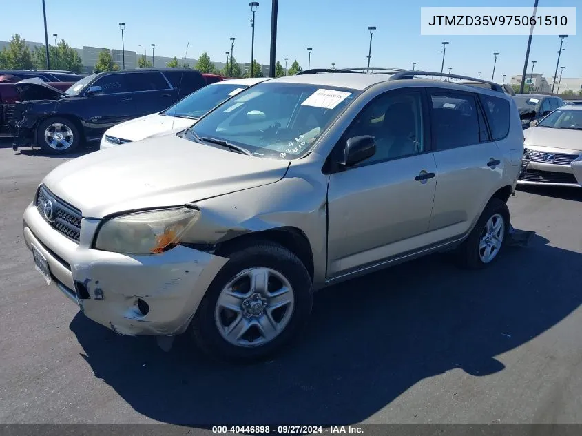 2007 Toyota Rav4 VIN: JTMZD35V975061510 Lot: 40446898