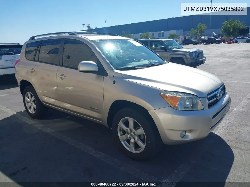 2007 Toyota Rav4 Limited VIN: JTMZD31VX75035892 Lot: 40460722