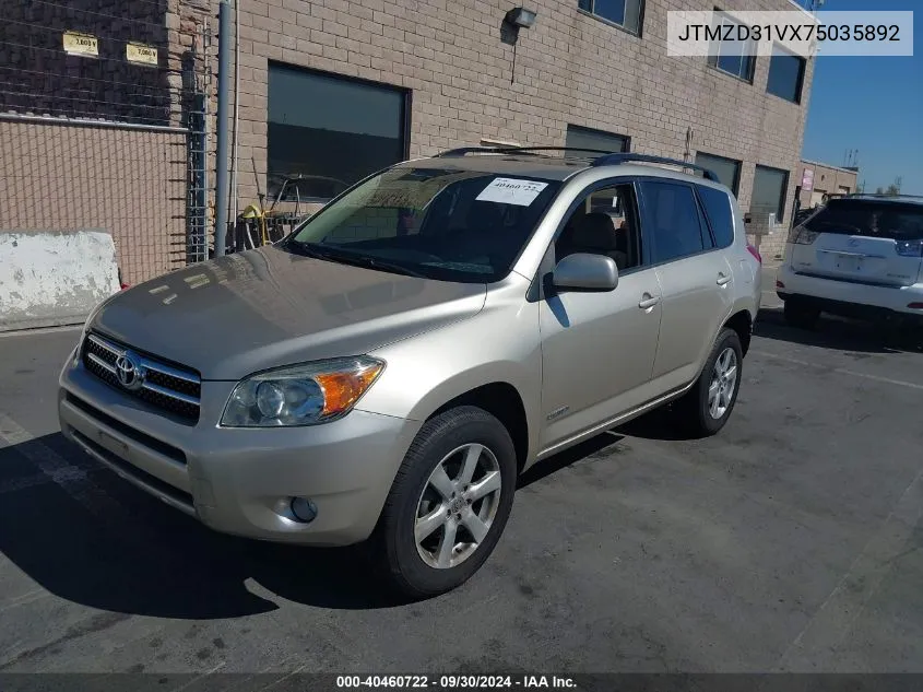 2007 Toyota Rav4 Limited VIN: JTMZD31VX75035892 Lot: 40460722