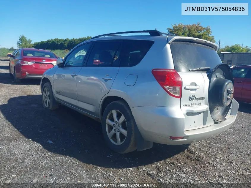 2007 Toyota Rav4 Limited VIN: JTMBD31V575054836 Lot: 40461113