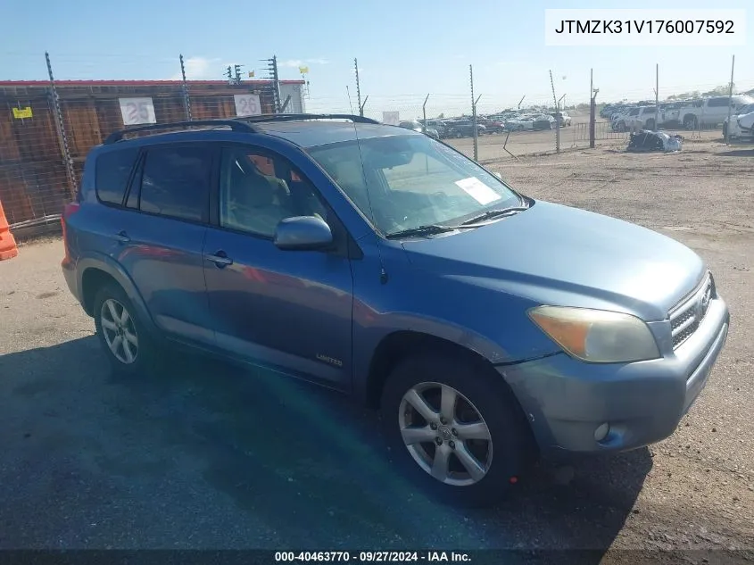 2007 Toyota Rav4 Limited V6 VIN: JTMZK31V176007592 Lot: 40463770