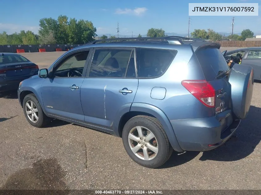 2007 Toyota Rav4 Limited V6 VIN: JTMZK31V176007592 Lot: 40463770