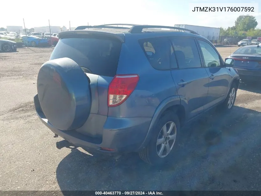 JTMZK31V176007592 2007 Toyota Rav4 Limited V6