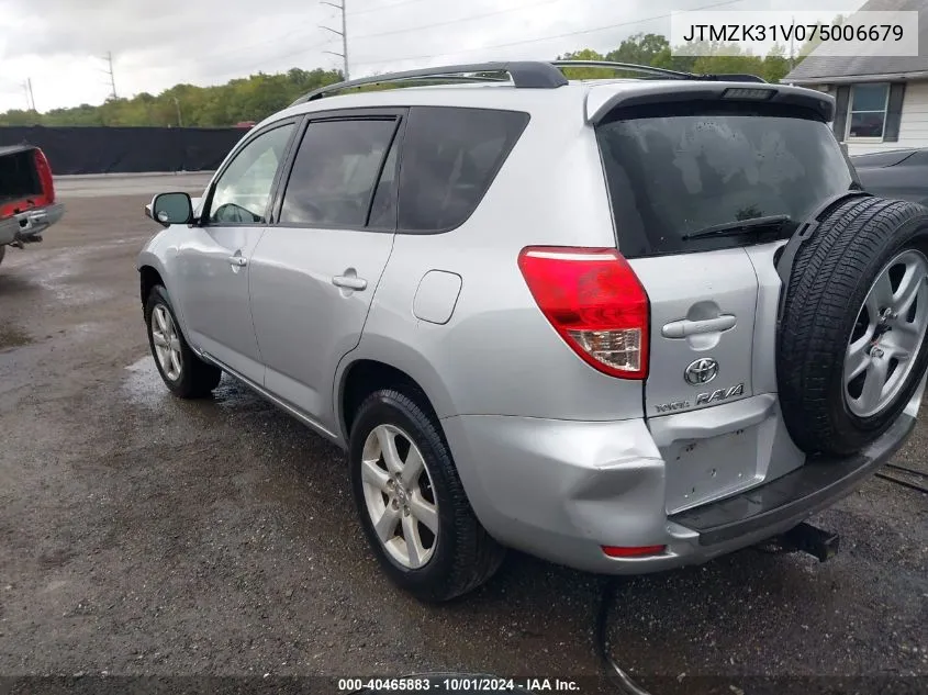 2007 Toyota Rav4 Limited VIN: JTMZK31V075006679 Lot: 40465883