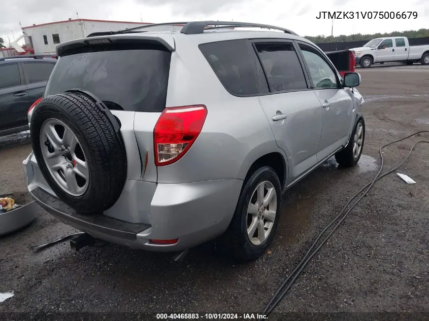 2007 Toyota Rav4 Limited VIN: JTMZK31V075006679 Lot: 40465883