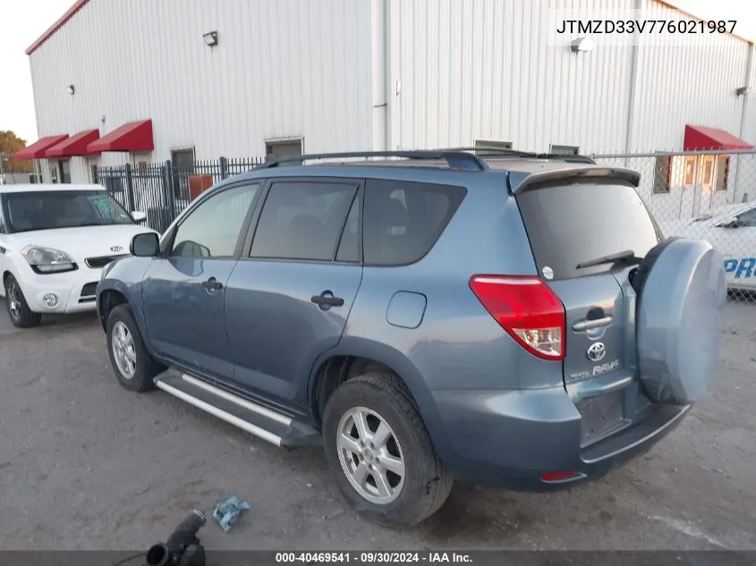 2007 Toyota Rav4 VIN: JTMZD33V776021987 Lot: 40469541