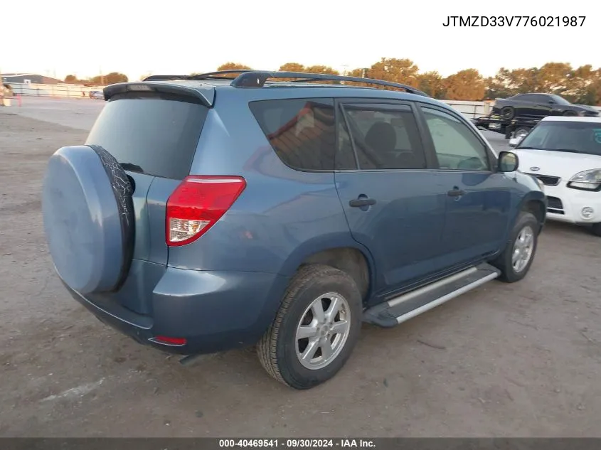 JTMZD33V776021987 2007 Toyota Rav4