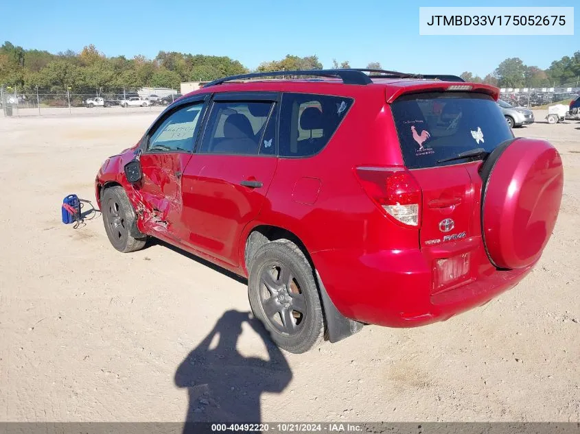 2007 Toyota Rav4 VIN: JTMBD33V175052675 Lot: 40492220