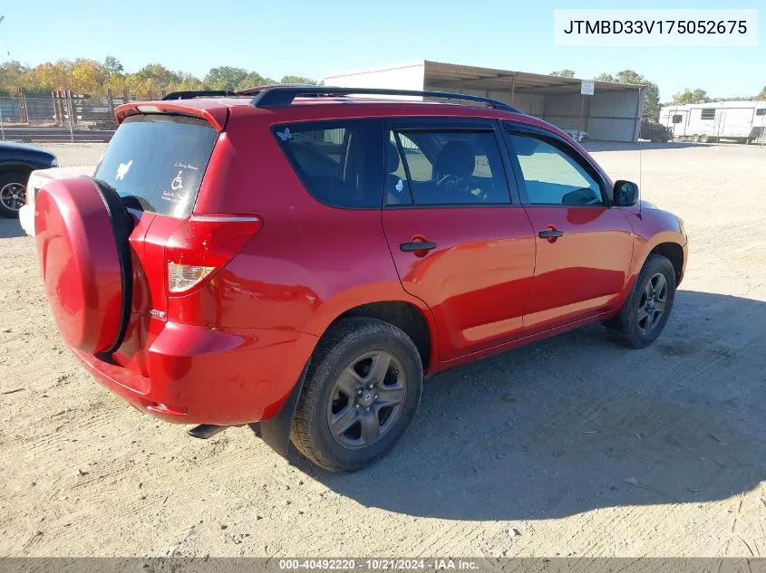 2007 Toyota Rav4 VIN: JTMBD33V175052675 Lot: 40492220