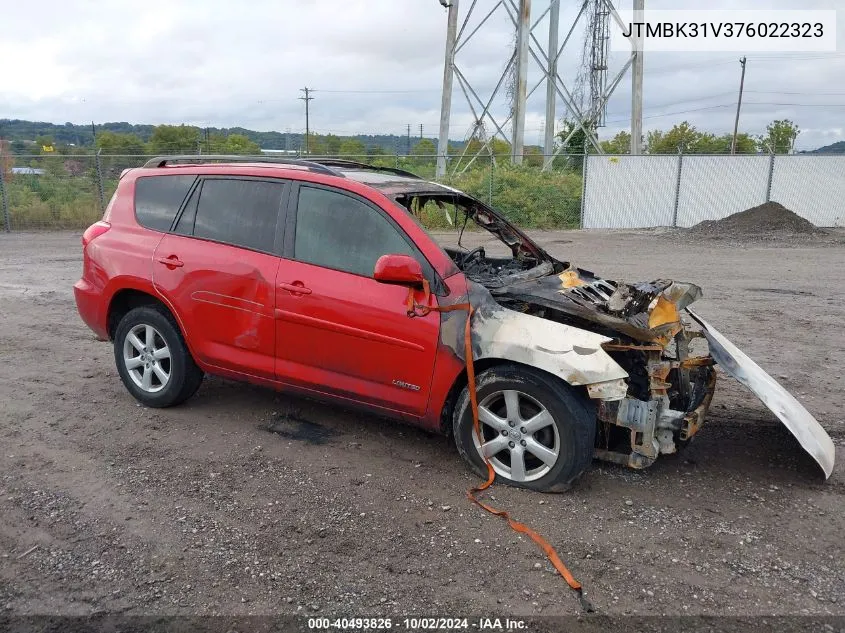 2007 Toyota Rav4 Limited V6 VIN: JTMBK31V376022323 Lot: 40493826